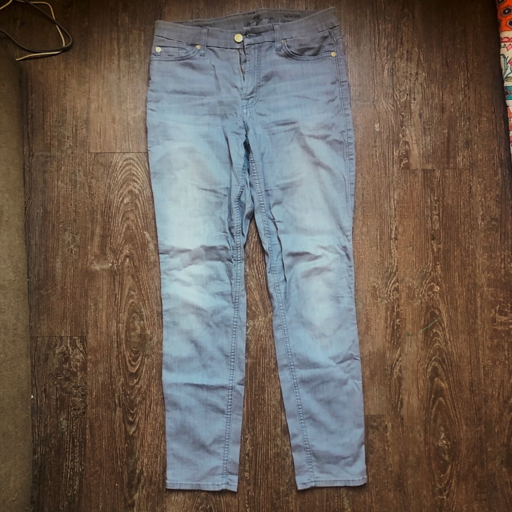 Seven for all mankind grey ankle skinny jeans, 27
